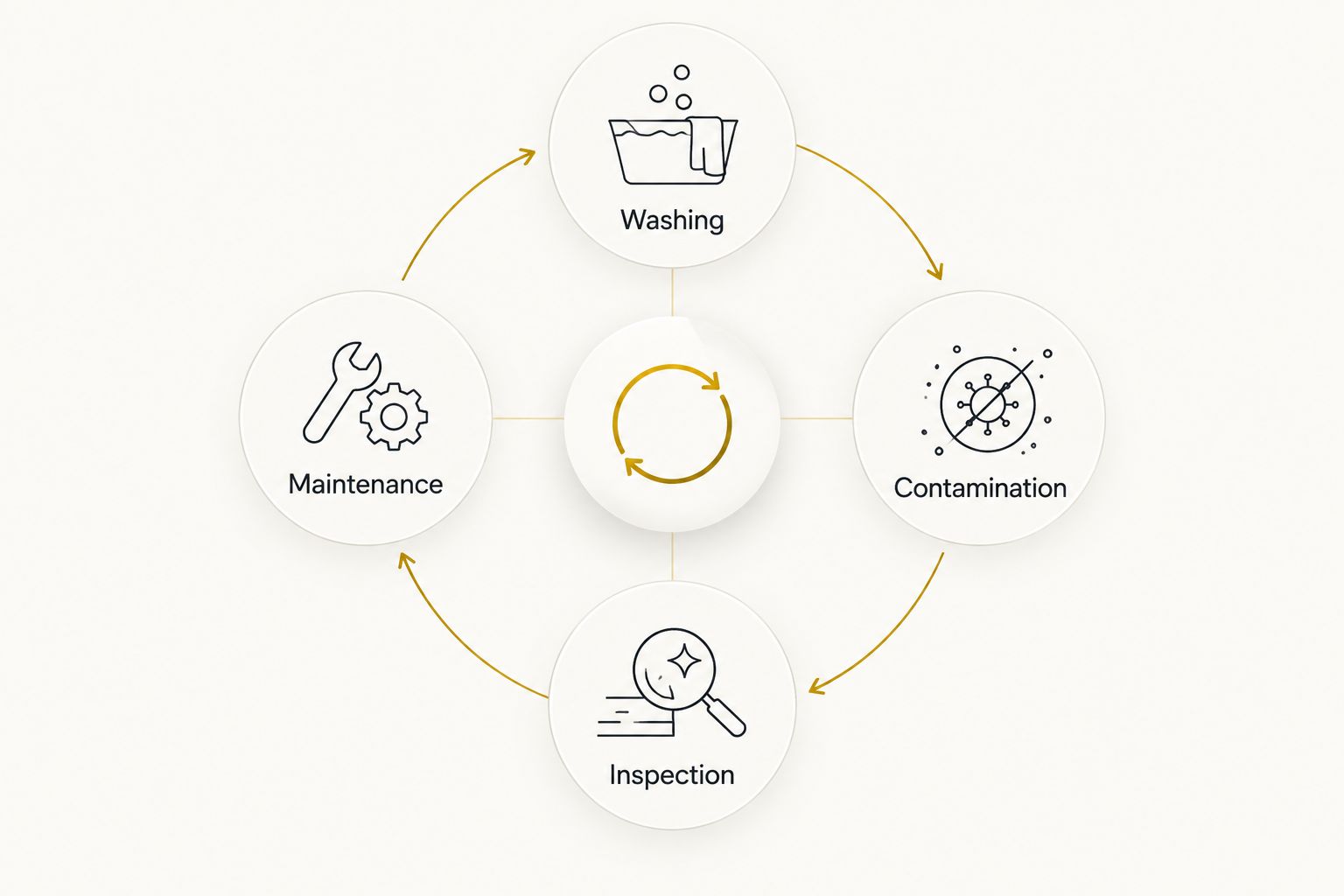 Next powered by EA Detailer Four-part care cycle covering washing, contamination, inspection and maintenance