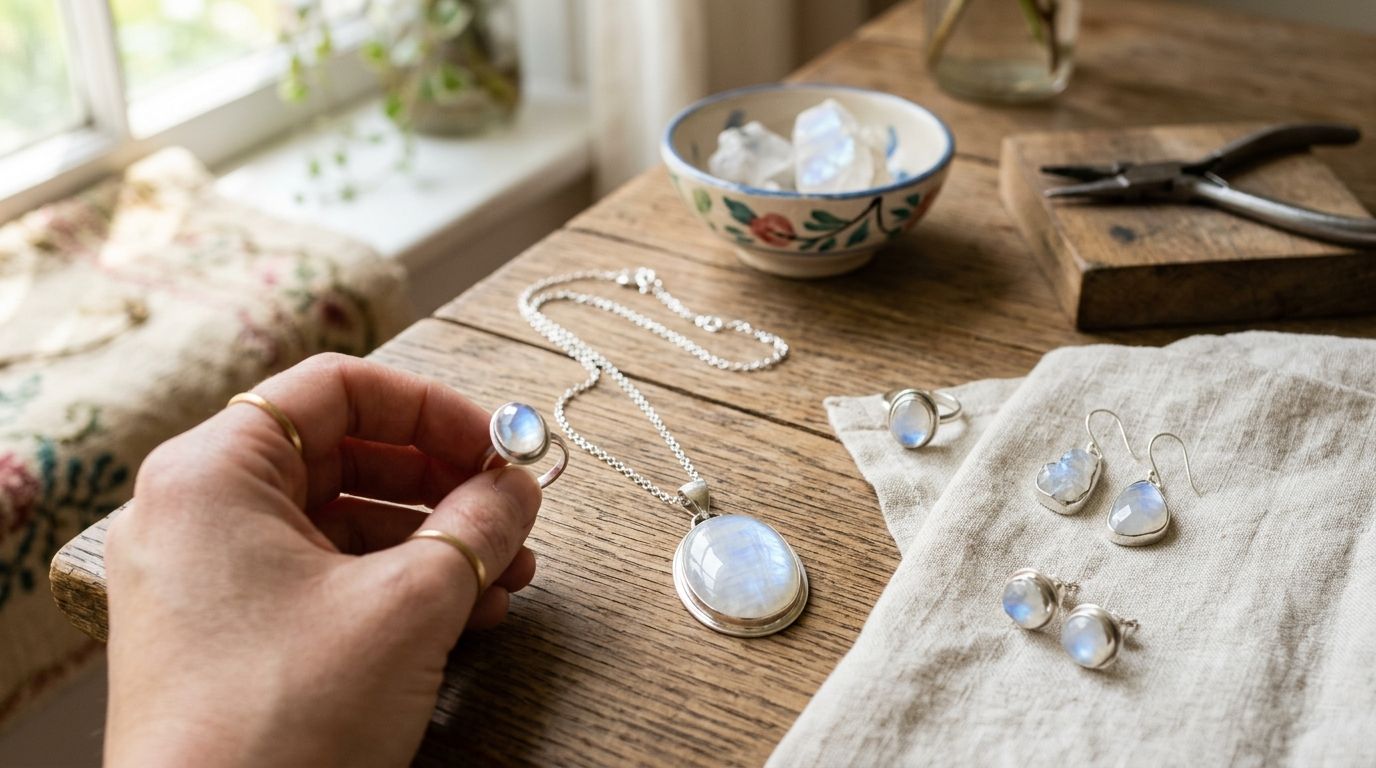 Moonstone jewelry for June birthstone buyers