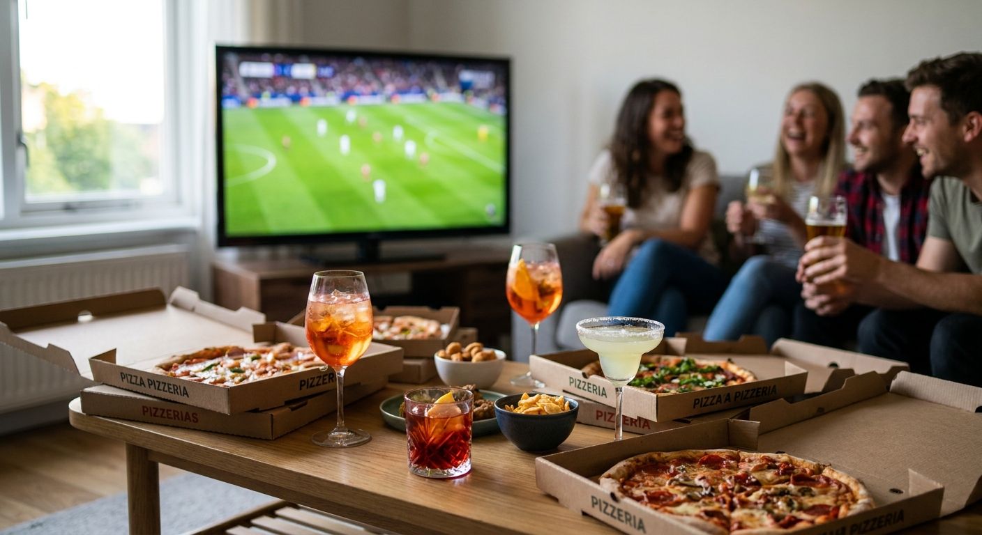 How to order pizza and cocktails for a watch party