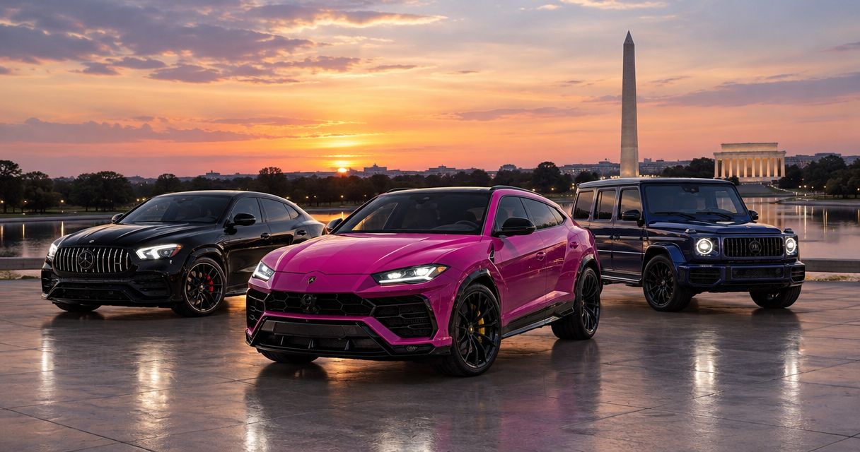 Luxury car rental in DC for a graduation celebration