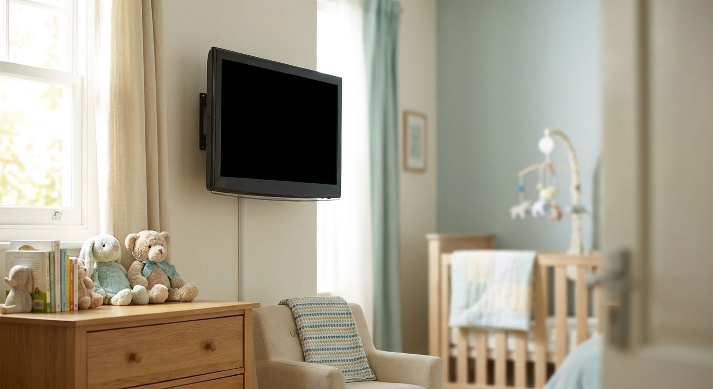 TV mounting for kids' bedrooms and nurseries