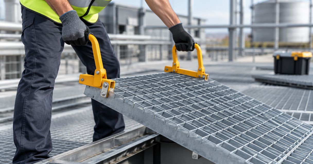 Walkway grating lifting tools for purchasing managers