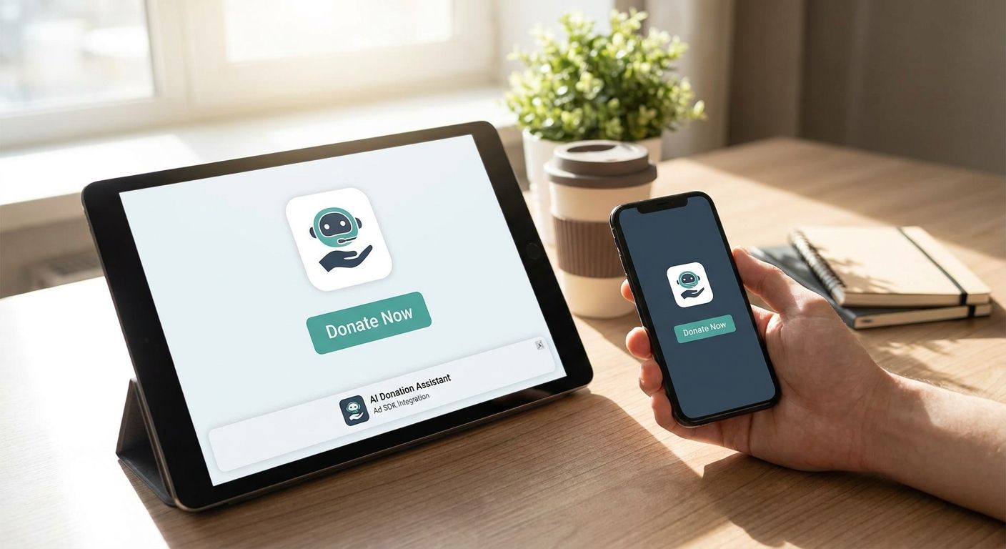 Ad SDK for AI nonprofit and donation assistant apps