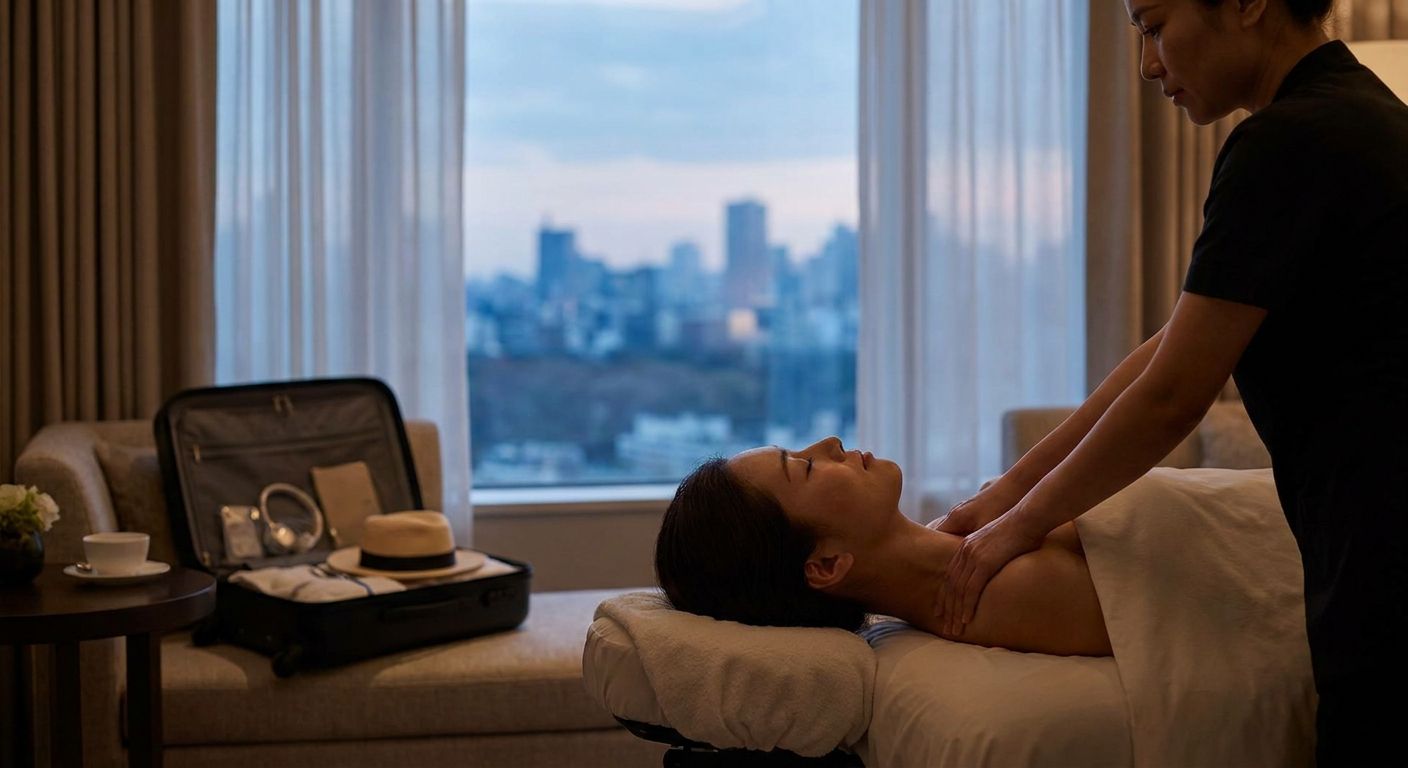 Massage for jet lag recovery after international flights