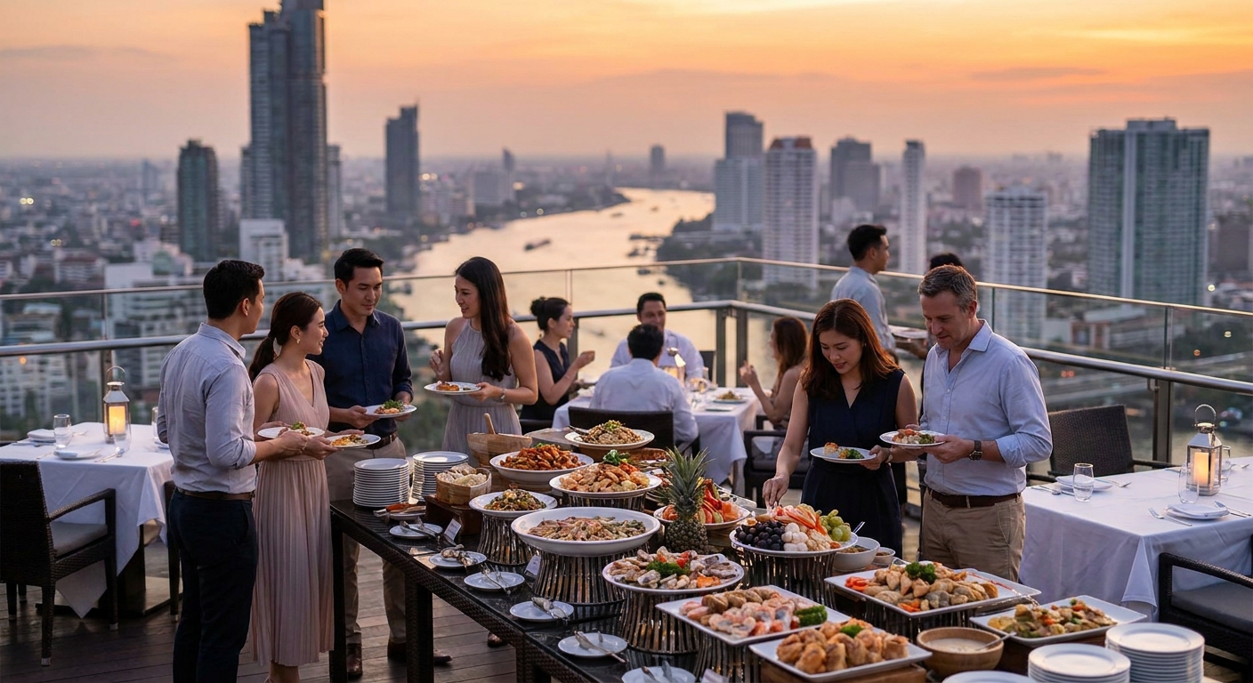 Best rooftop buffet with a view in Bangkok