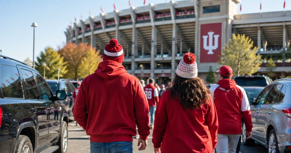 How much does parking cost for IU football fans without tickets?