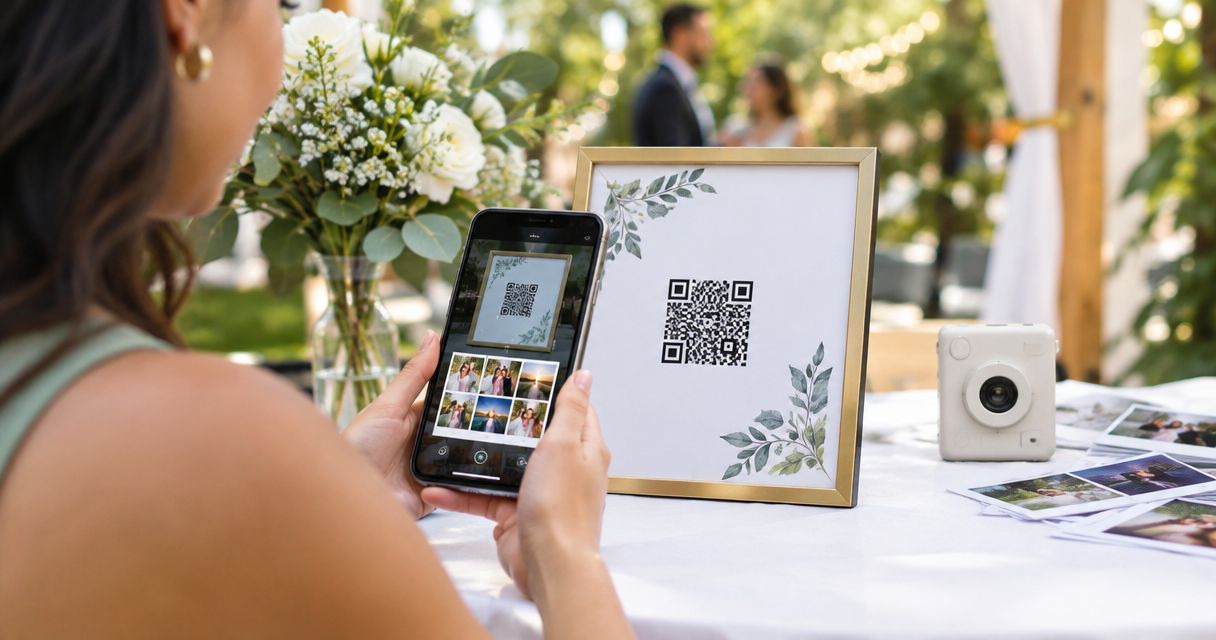 Is QR code photo sharing secure for wedding guest uploads?