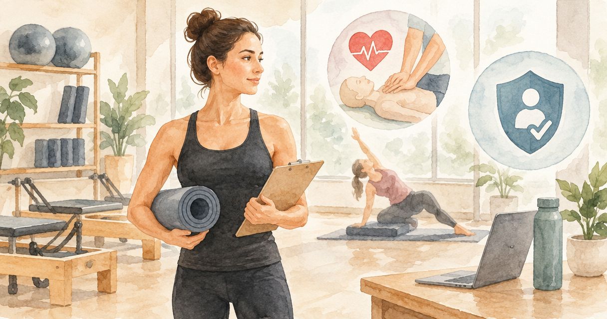 Pilates instructor requirements: CPR and insurance checks