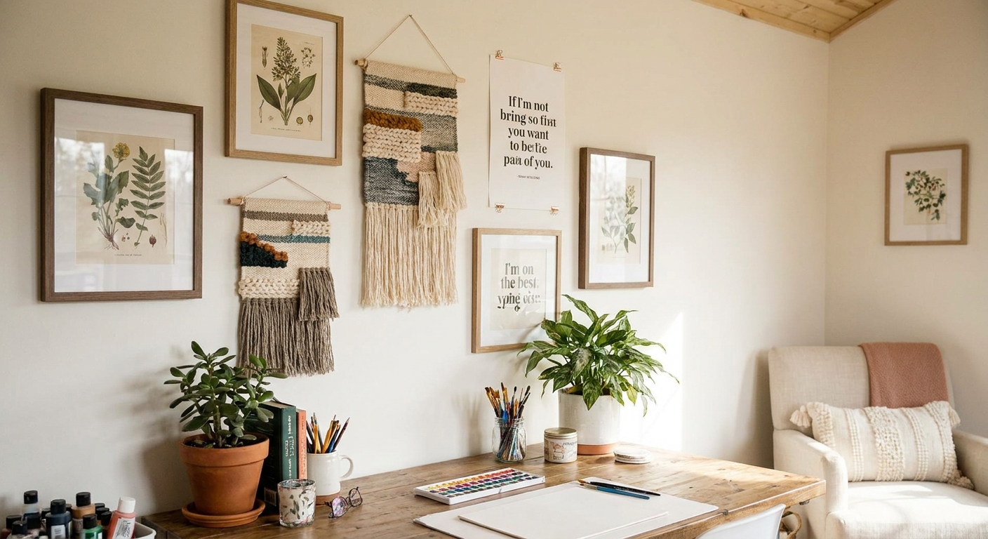Wall art for she sheds and craft rooms