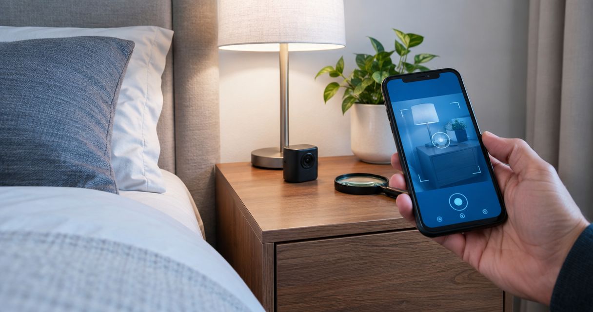 How to find a hidden camera in a bedroom or nightstand