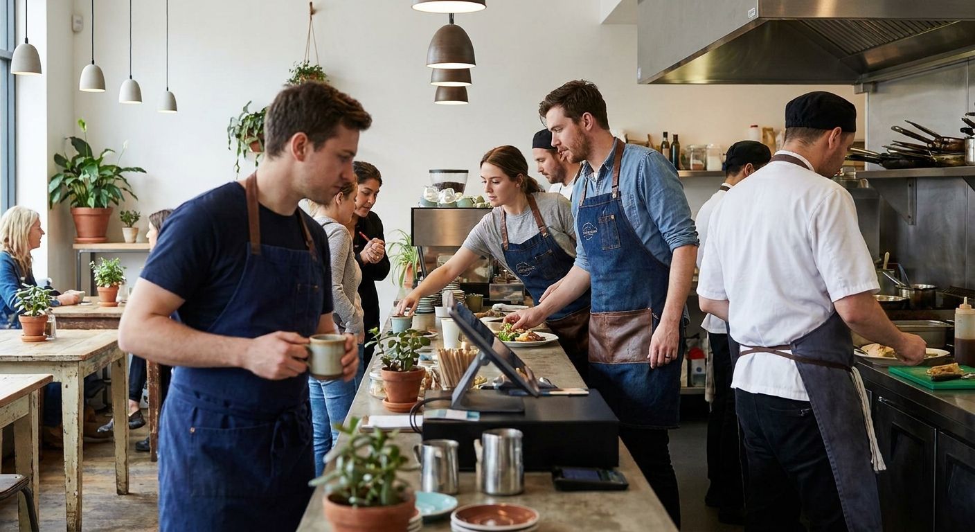 Custom aprons for cafes and restaurants