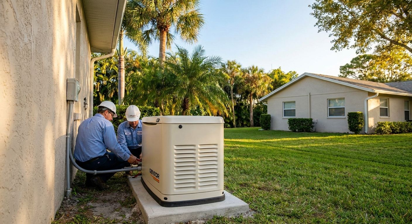 Whole house generator installation for Stuart FL homeowners