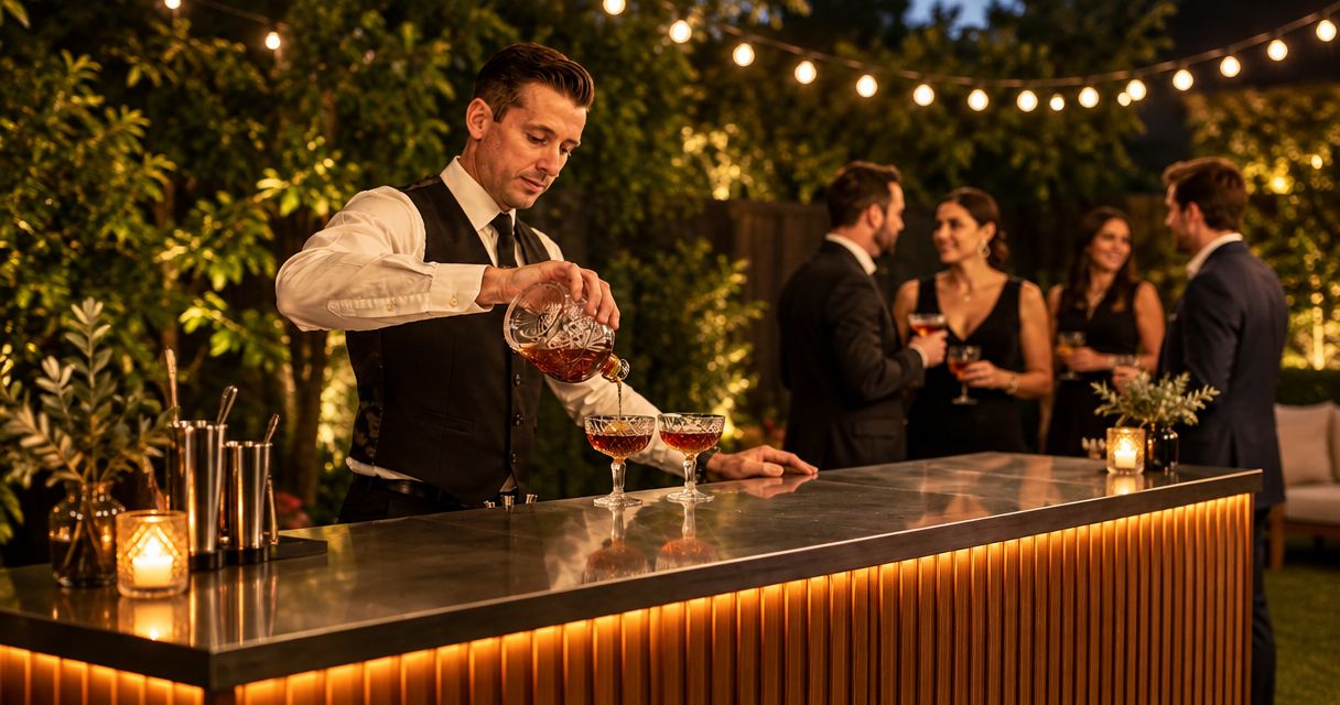 Mobile bartending services for backyard parties