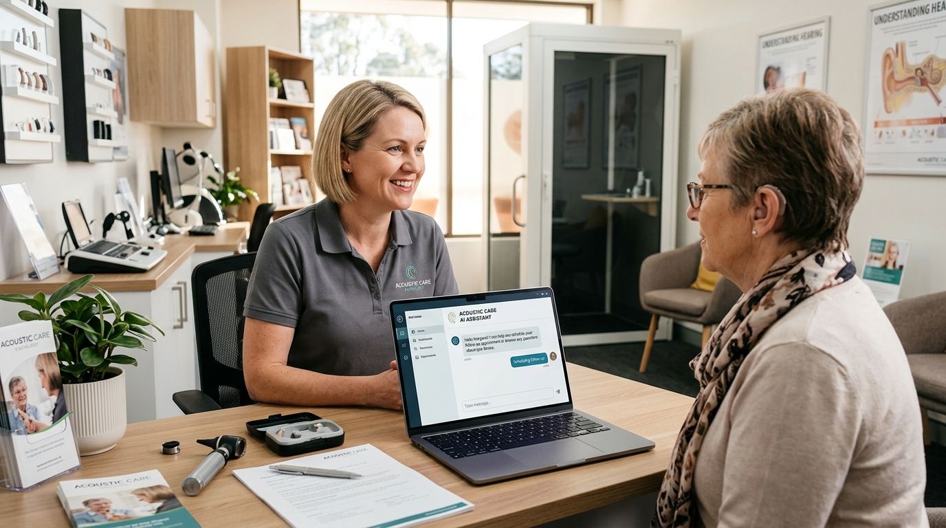 AI customer service agent for audiology clinics
