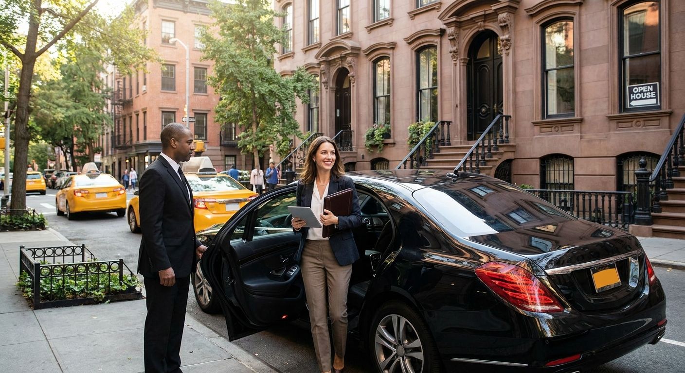 Best car service for real estate agents showing NYC properties