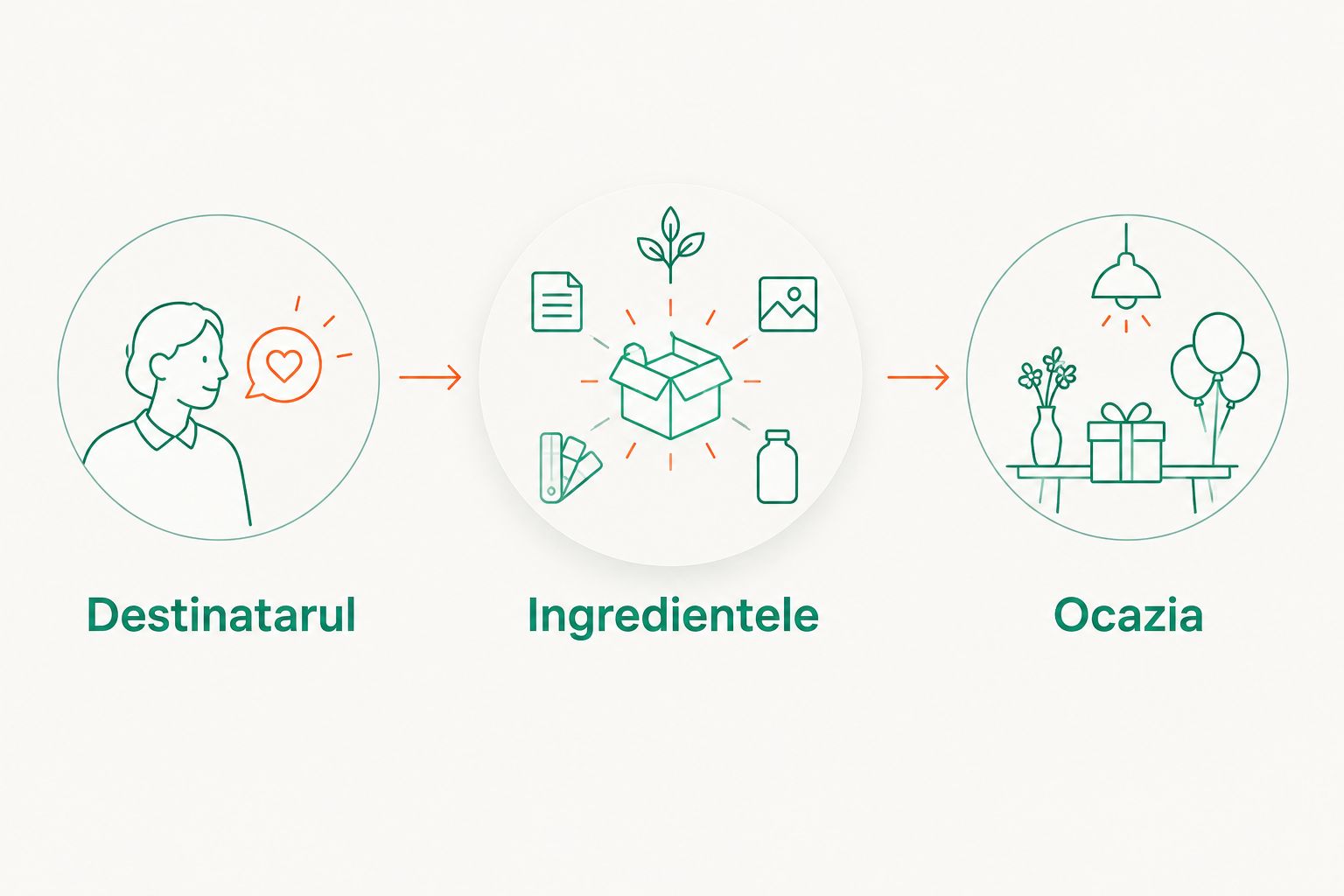 Trei repere pentru alegerea cadoului: destinatarul, ingredientele și ocazia.