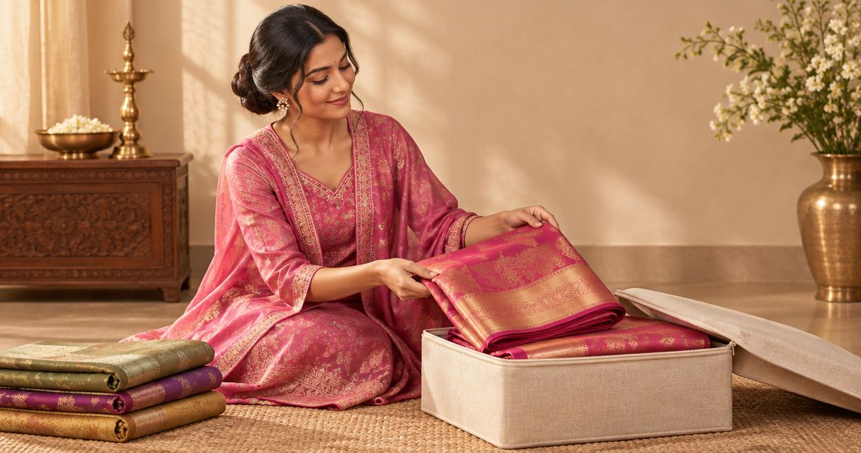 How to store a silk saree between special occasions