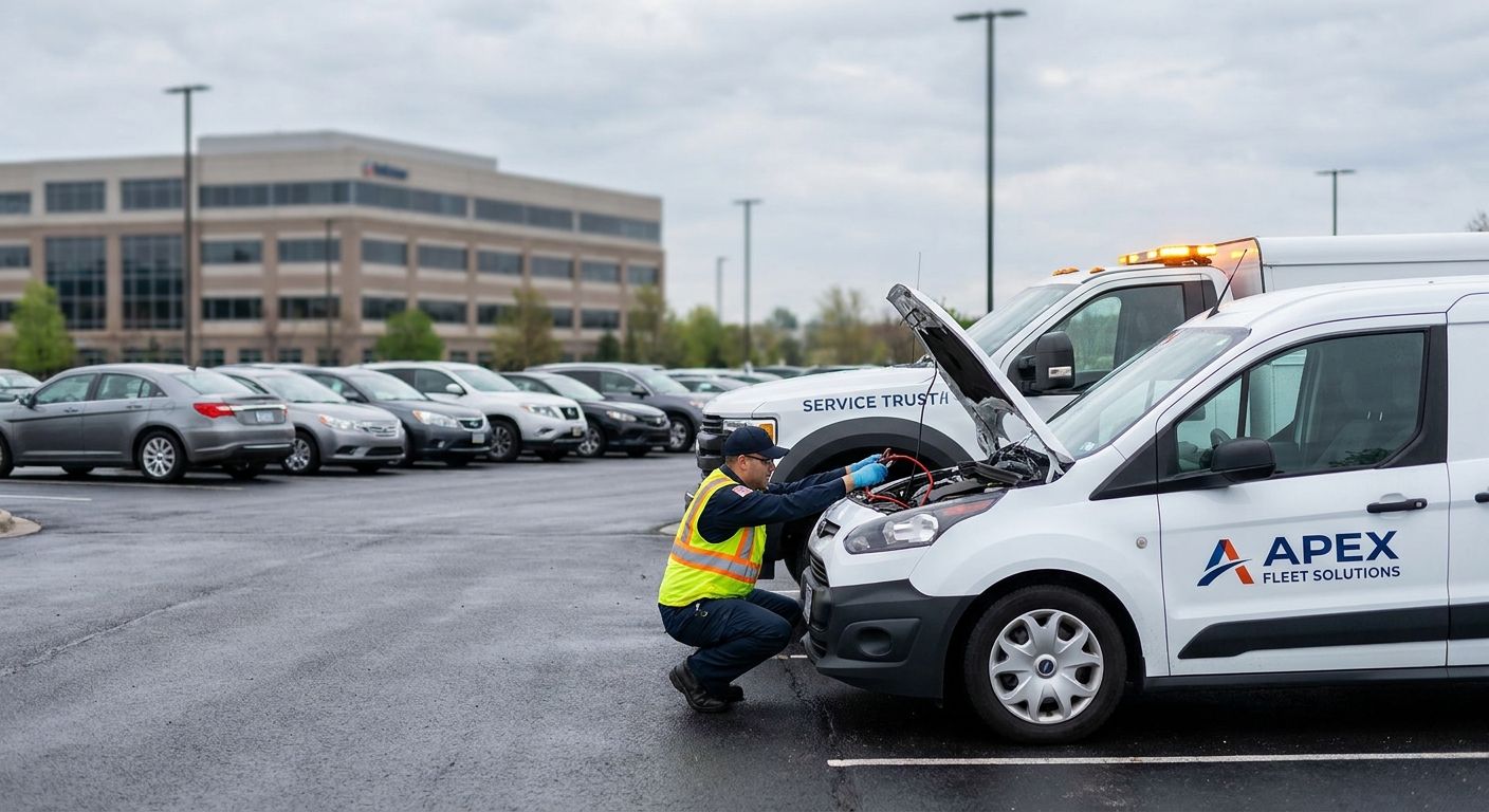 Jump-start service for corporate fleet vehicles