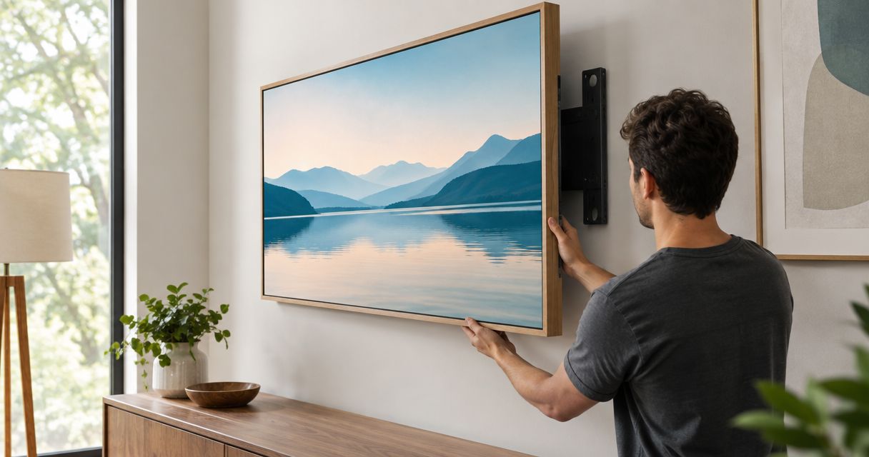 How to connect a Frame TV mount to Samsung Art Mode