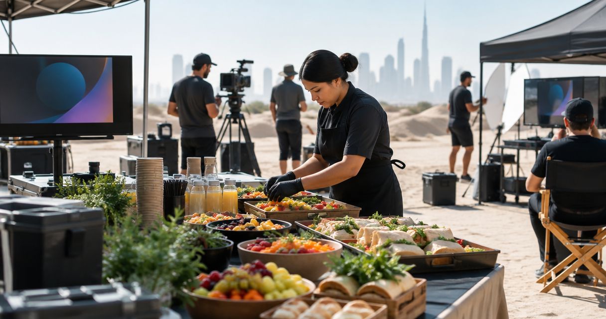 Film production catering: shifts, access and meal brief