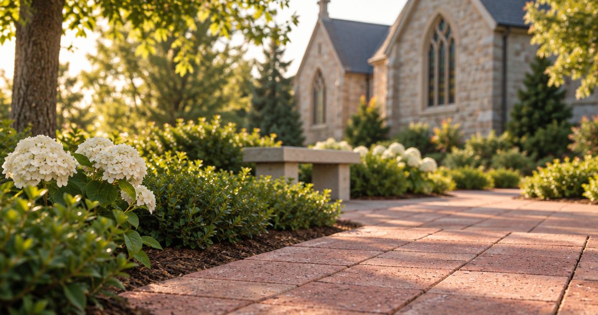 Memorial pavers for church gardens: choosing a quiet setting