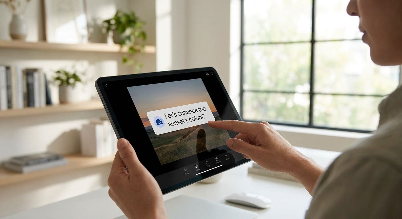 Conversational ads for AI photography and editing assistants