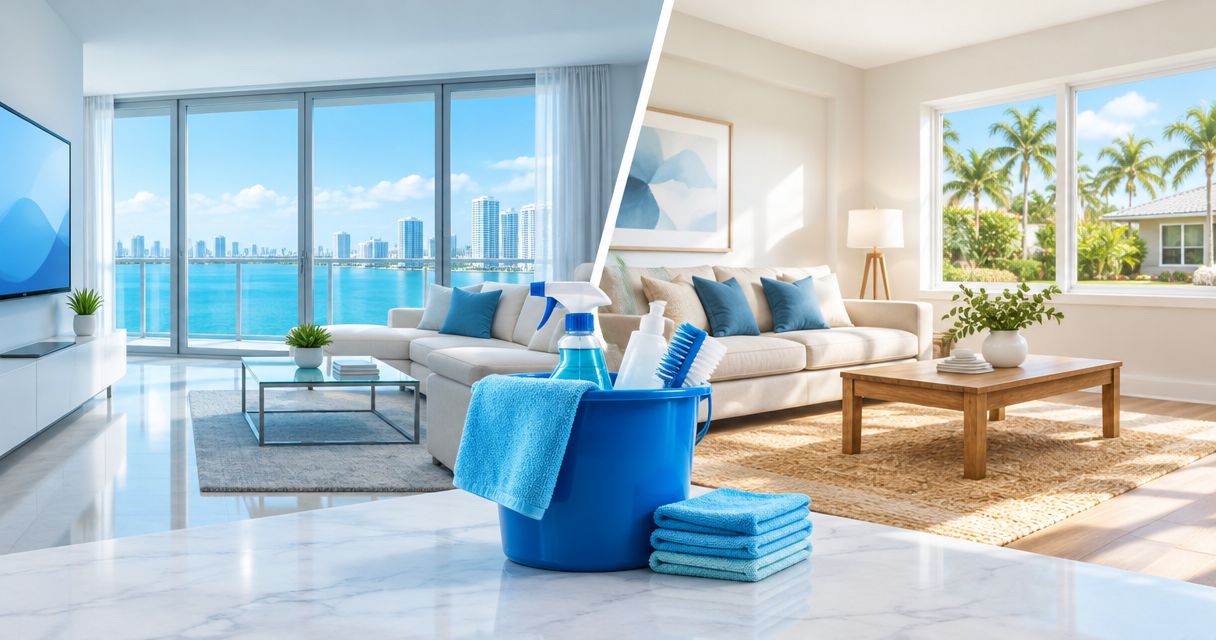 Best cleaning plan for Miami condos vs. single-family homes