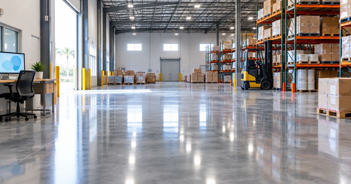 Best polished concrete finishes for Florida warehouses 2026