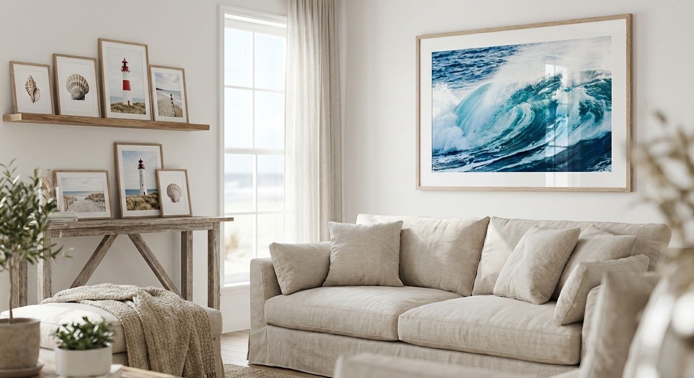 Best coastal wall art for a beach-inspired living room