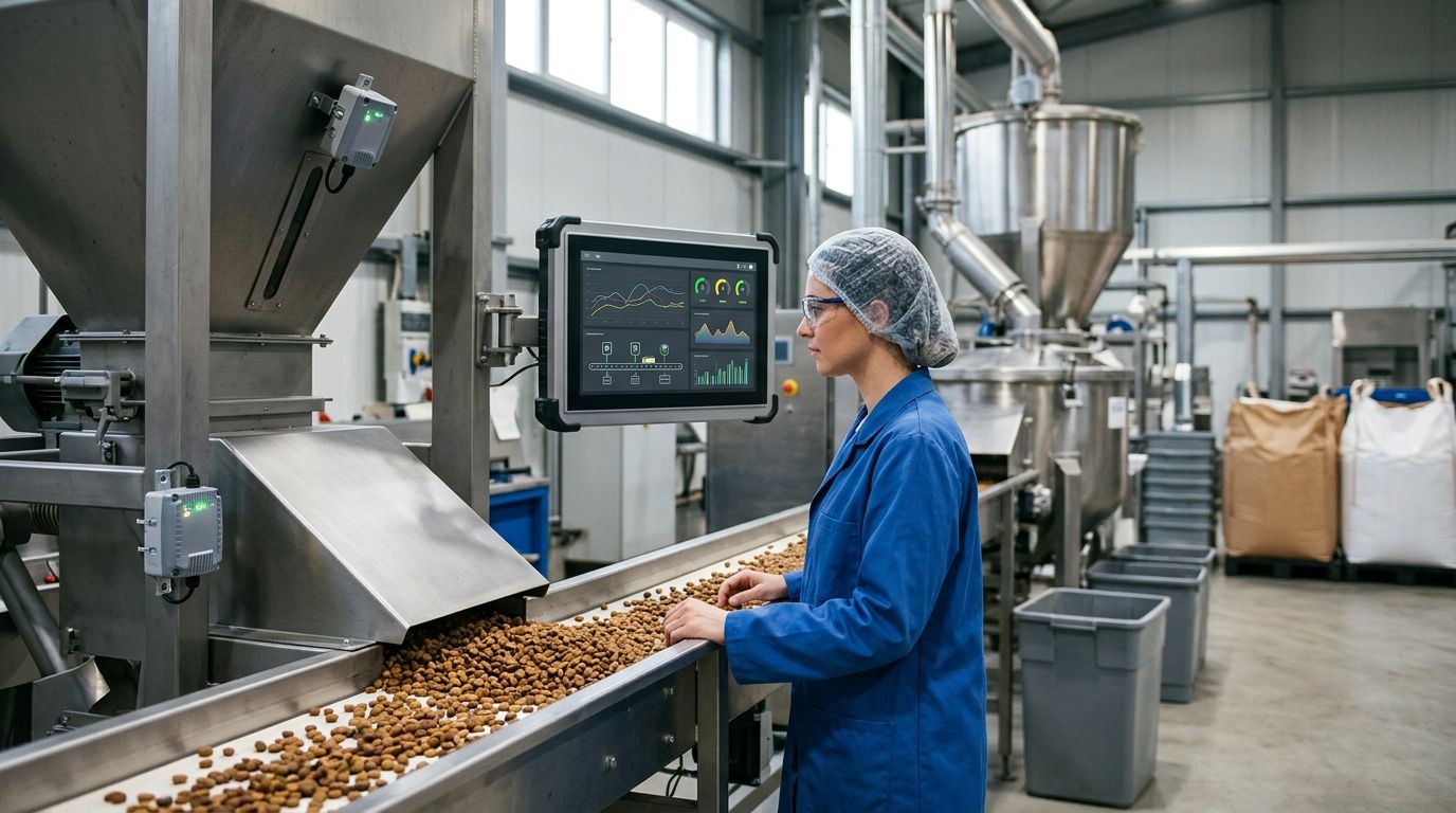 IoT monitoring for pet food and animal feed manufacturing