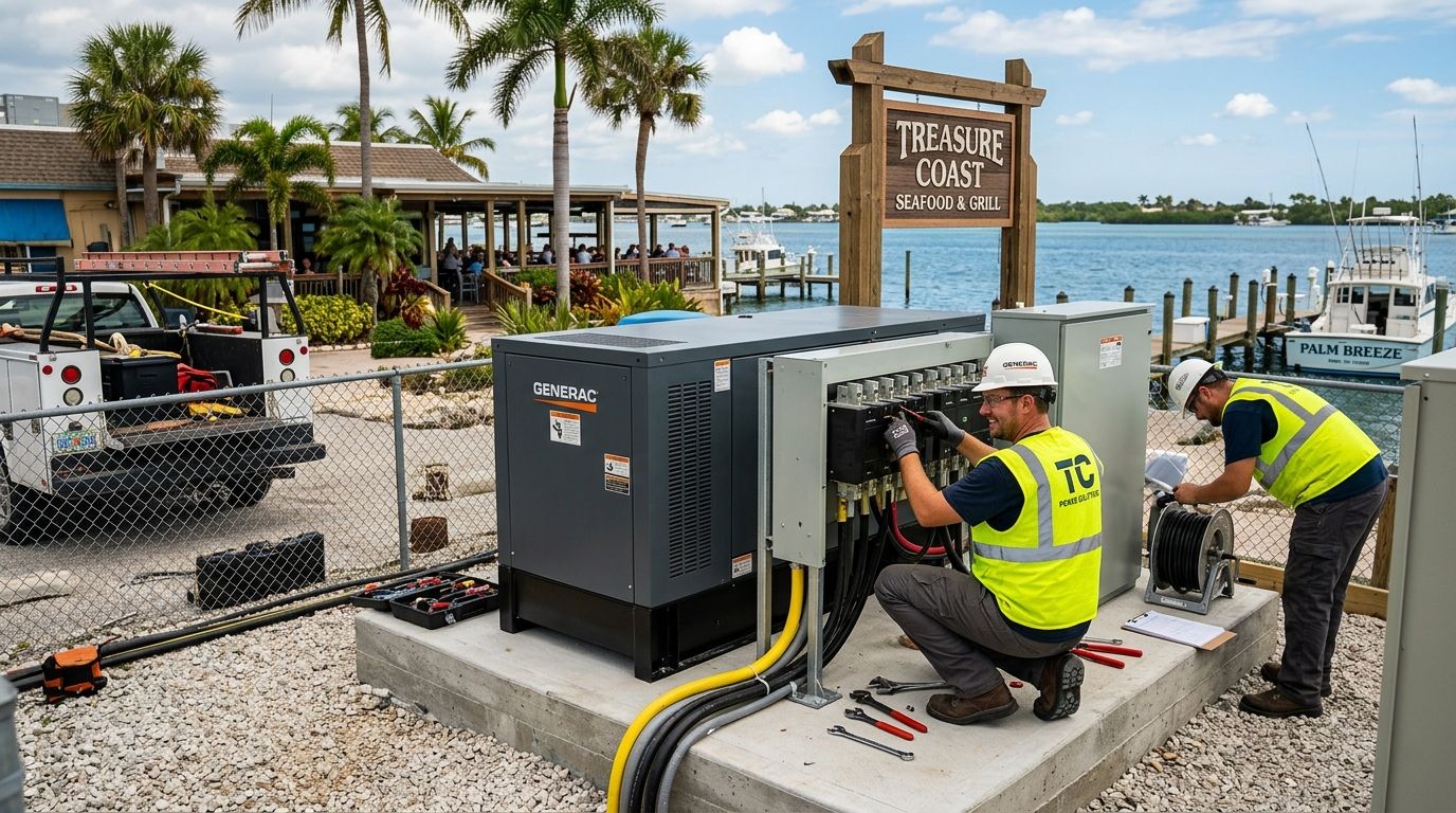 Commercial generator installation for Treasure Coast businesses