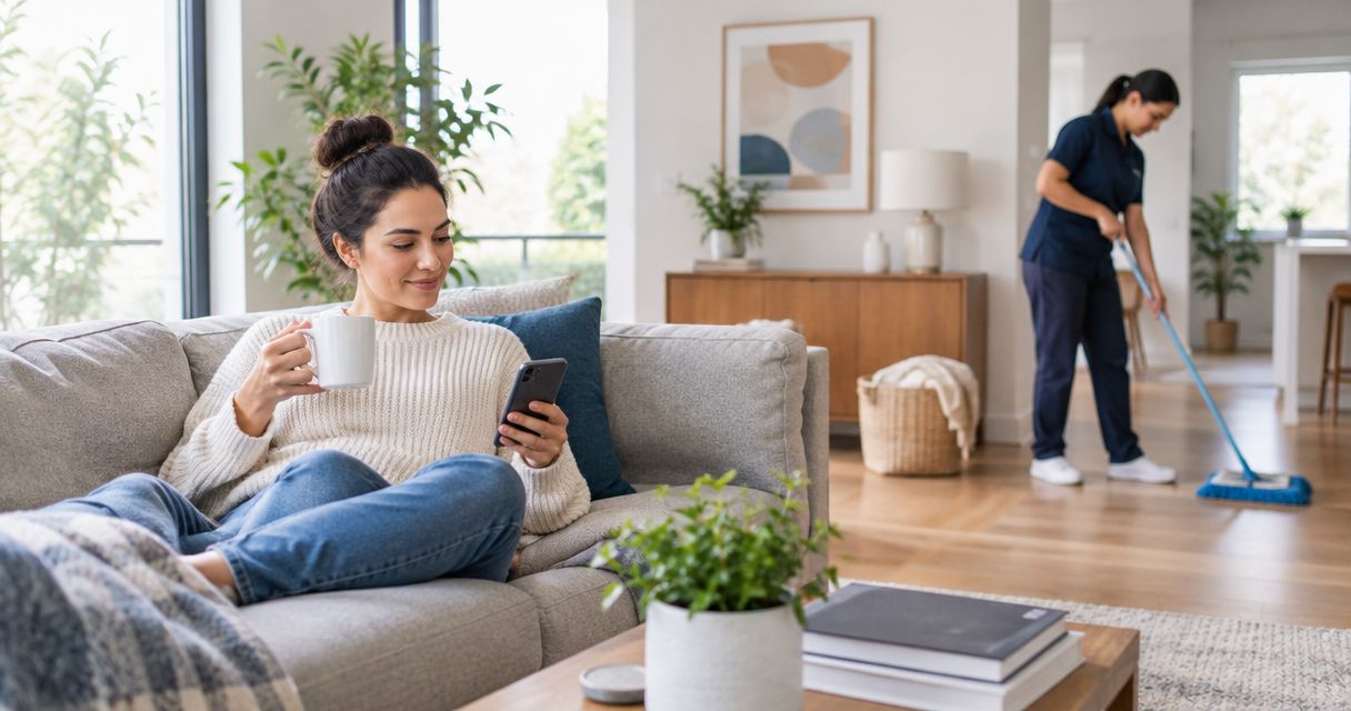 Do I need to be home during a house cleaning?