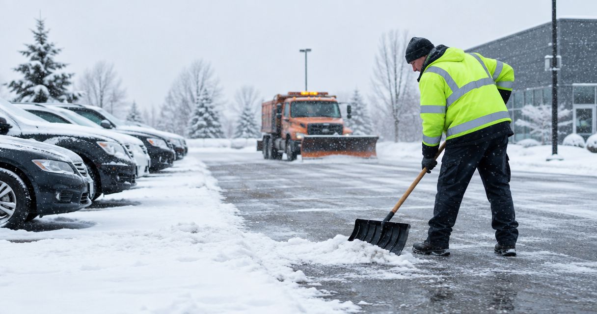 How to prepare a parking lot for the first snowstorm of the season?