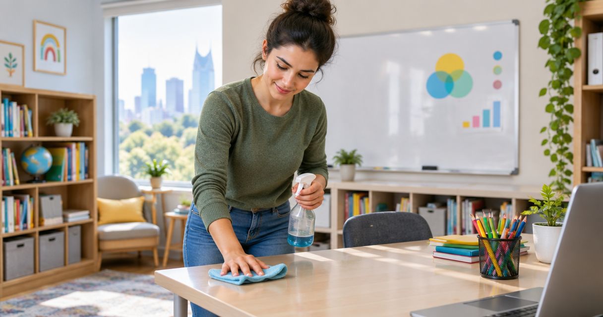 Best cleaning plan for Nashville home-based tutoring studios