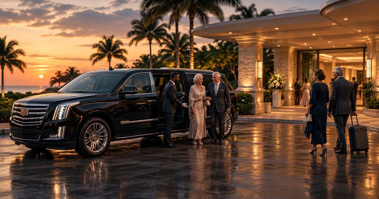 Wedding transportation for older guests in Palm Beach