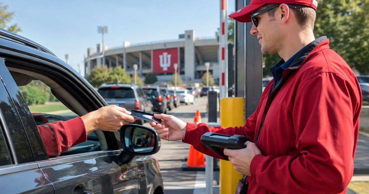 Is IU football parking cash or card only at the gate?