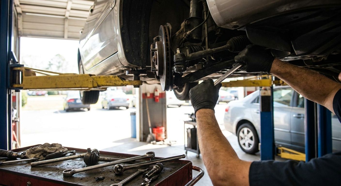 Ball joint and tie rod replacement in Belmont, NC