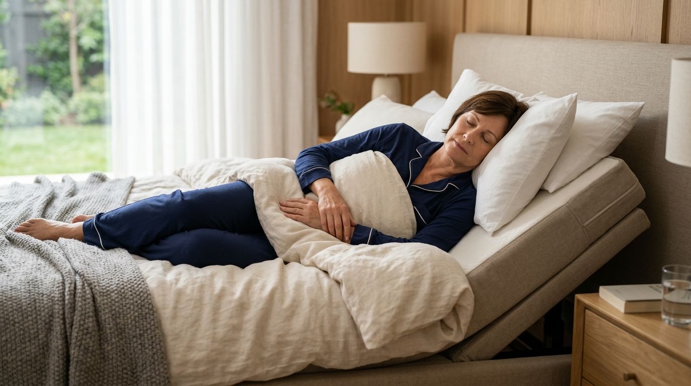 Adjustable bed backrests for acid reflux relief