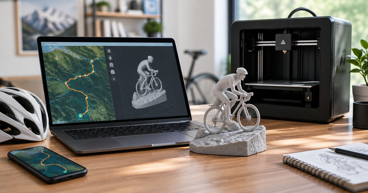 Ride with GPS to 3D printed sculpture: complete 2026 workflow