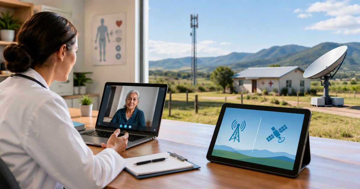 Is LTE or satellite better for rural healthcare clinics?