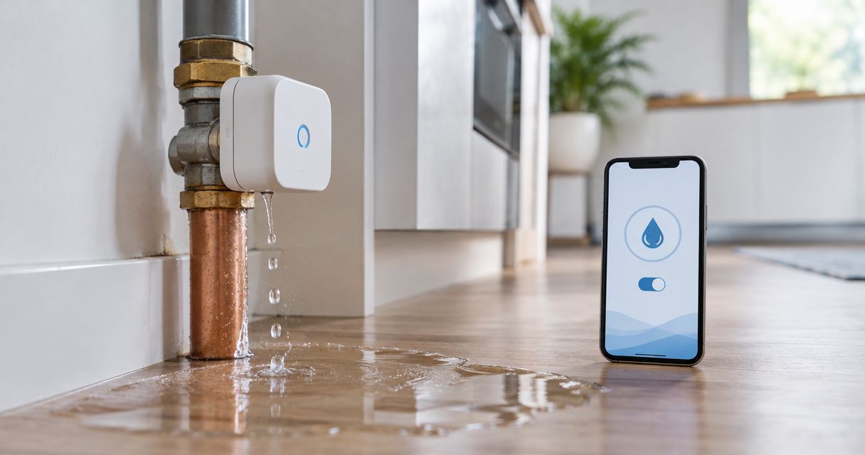Automatically shut off water when a leak is detected