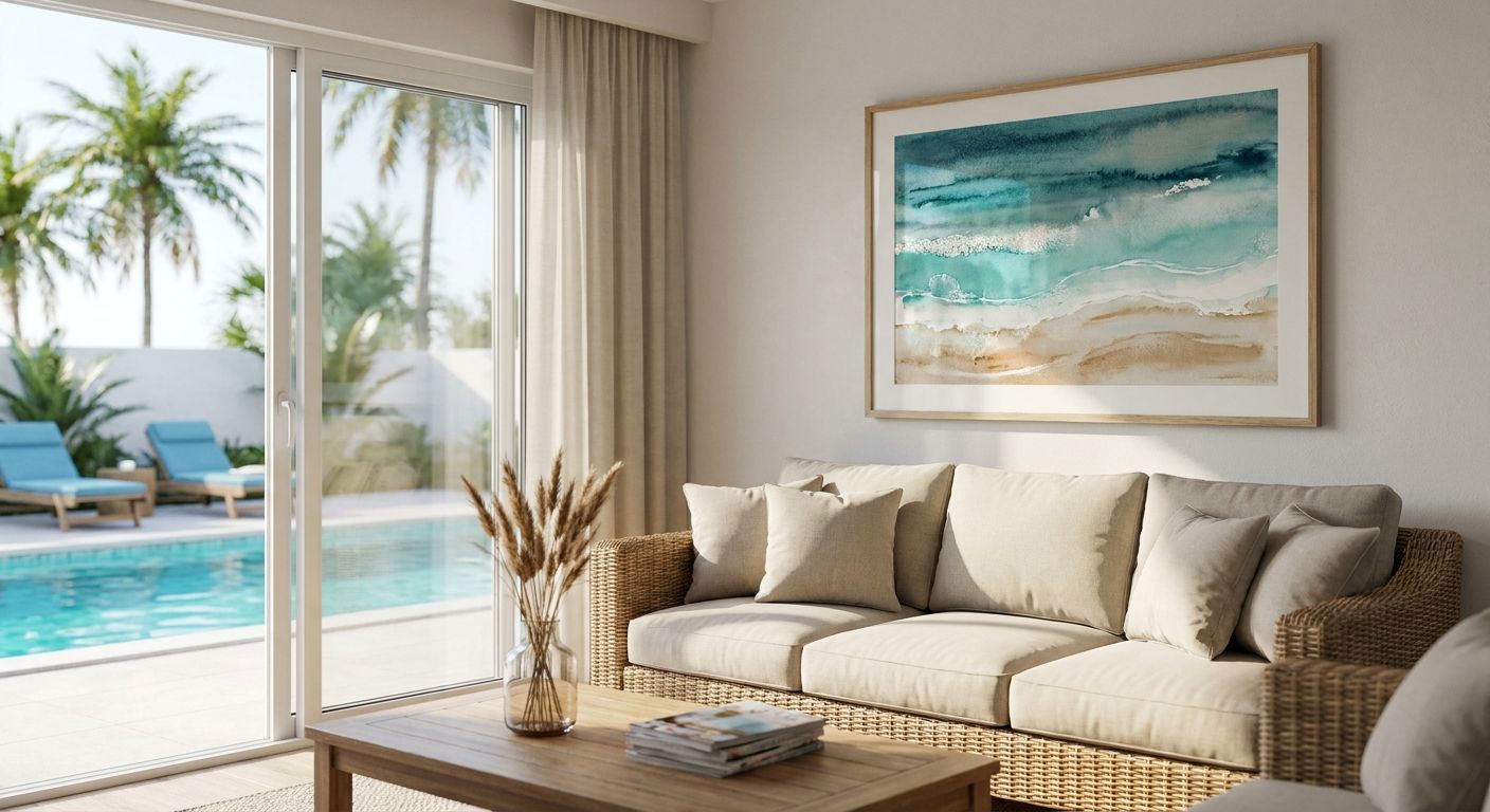 Wall art for pool houses