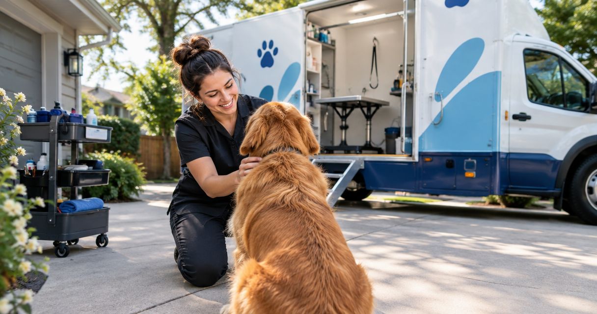 How to prep your driveway for a mobile dog grooming visit