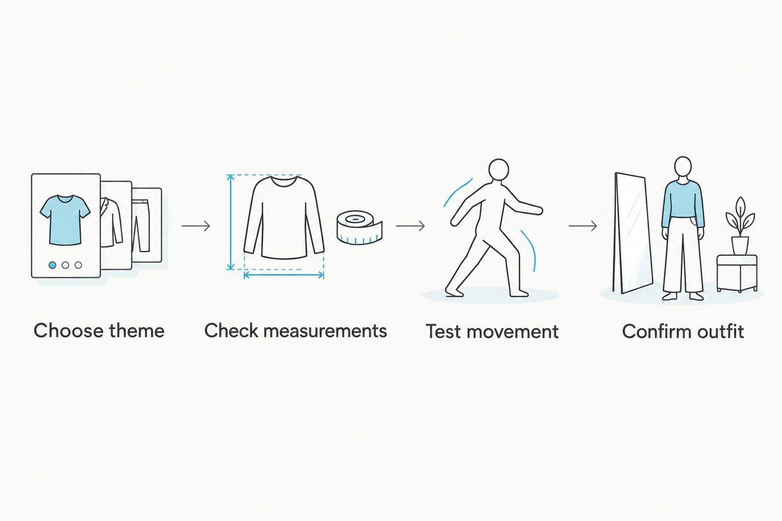 Four steps for choosing a team shirt and checking its fit before a backyard cornhole tournament
