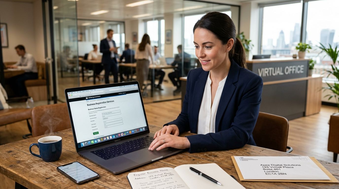 How to register a business name using a virtual office address