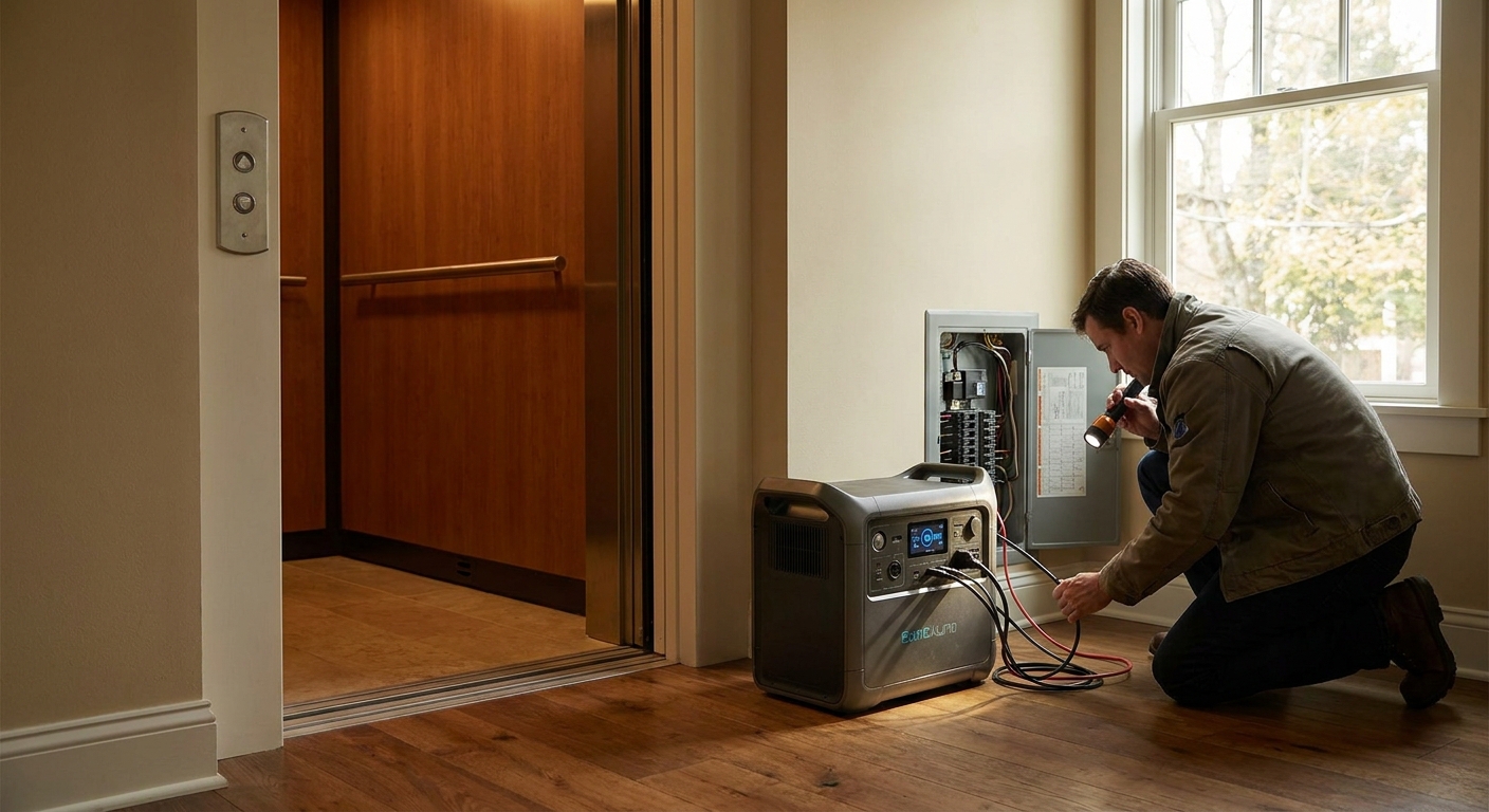 How to power a home elevator during an outage