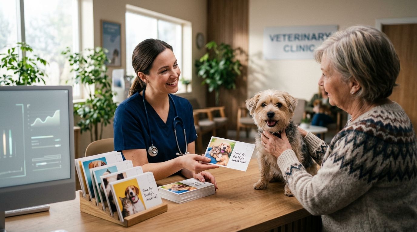 Postcards for veterinary clinic reminders