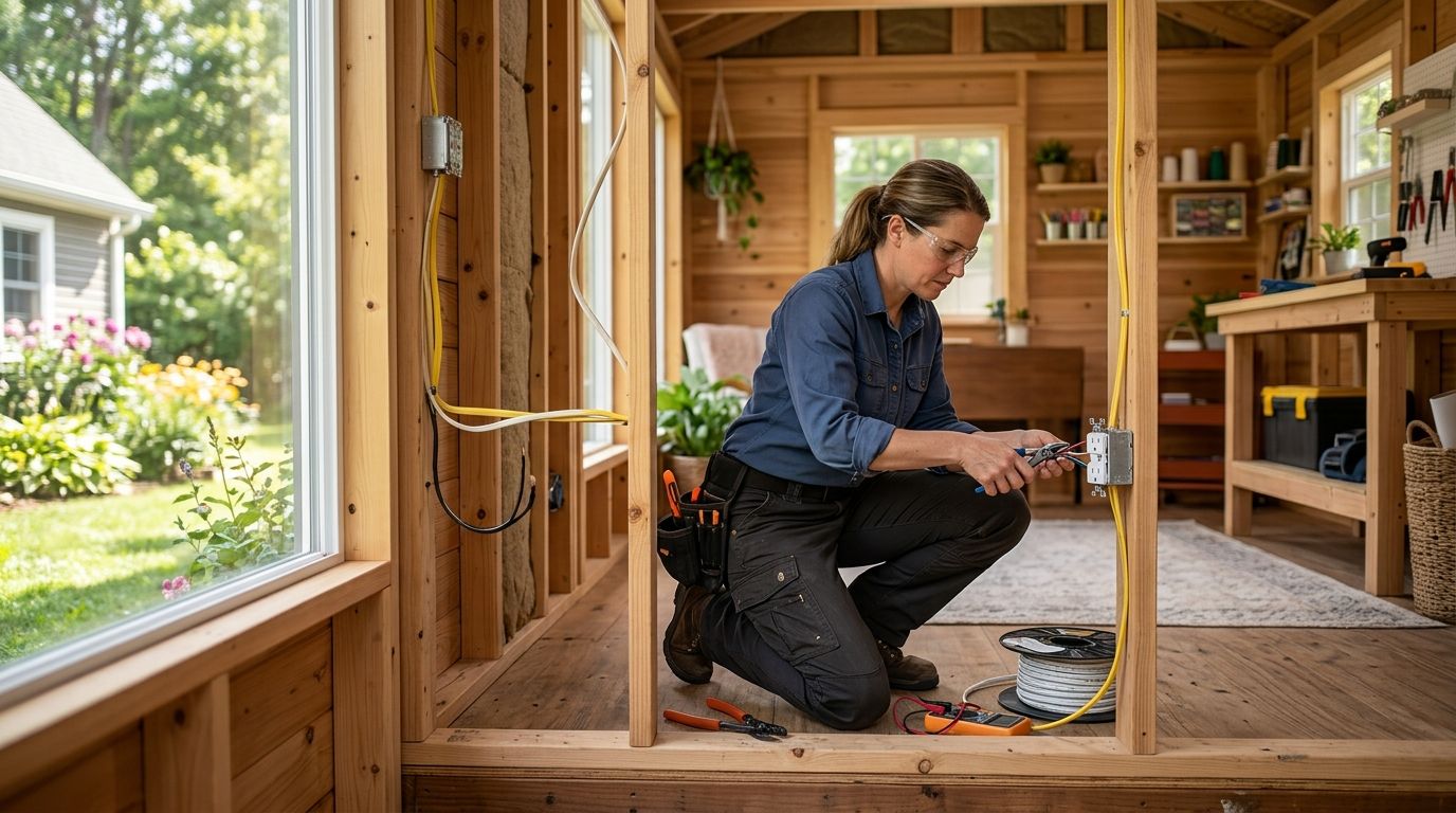 Electrical wiring for she-sheds and backyard workshops