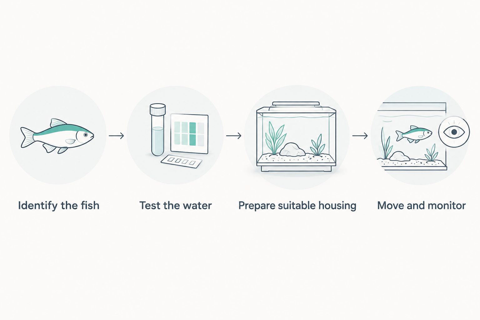Four steps for separating a mixed aquarium safely