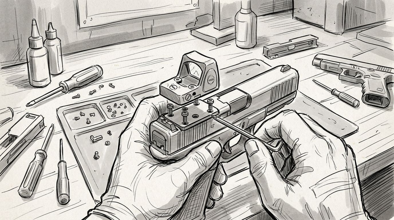 How to mount Olight red dot sights on RMR-footprint pistols